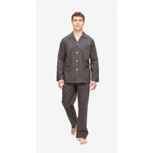 Derek Rose Classic Pyjama | Marine Vintage