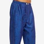 Derek Rose Pyjama Satijn | Blauw Zebra Print | www.pietkoopmans.nl