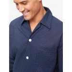 Derek Rose Classic Pyjama | Marine Stip | www.pietkoopmans.nl