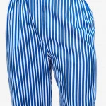 Derek Rose Pyjama Satijn | Blauw Gestreept | www.pietkoopmans.nl