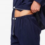 Derek Rose Klassieke Pyjama | Witte Bies | www.pietkoopmans.nl