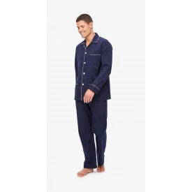 Derek Rose Klassieke Pyjama | Witte Bies