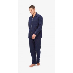 Derek Rose Klassieke Pyjama | Witte Bies