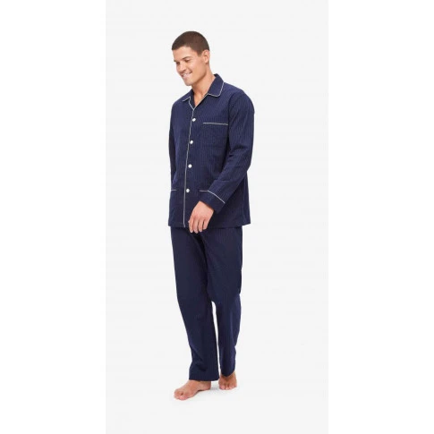 Derek Rose Klassieke Pyjama | Witte Bies | www.pietkoopmans.nl