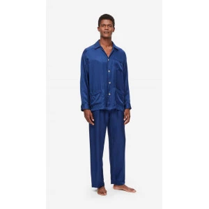 Derek Rose Zijde Pyjama | Marine Gestreept
