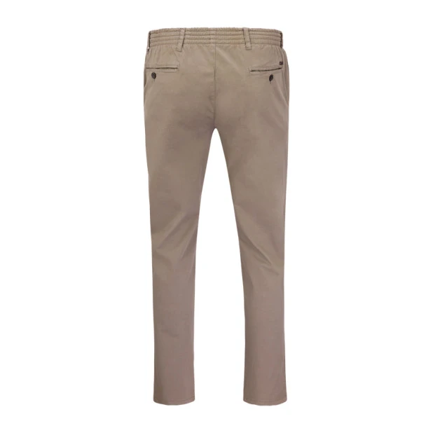 Elastische Taille Broek  | Meppel Taupe | www.pietkoopmans.nl