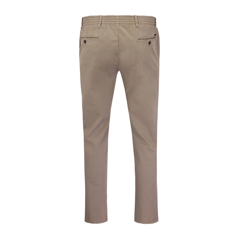 Elastische Taille Broek  | Meppel Taupe | www.pietkoopmans.nl