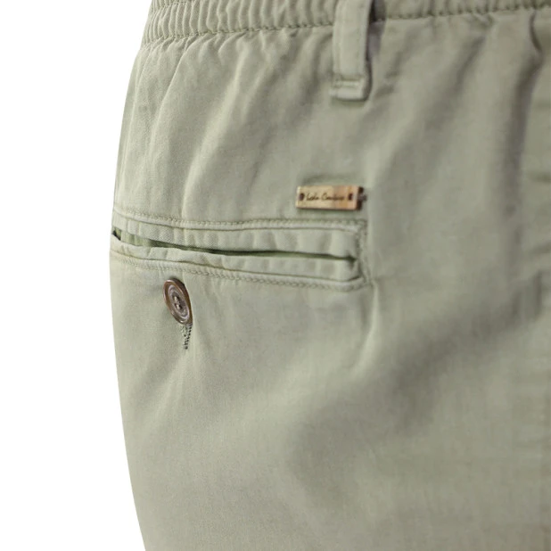 Elastische Taille Broek  | Meppel Olijf| www.pietkoopmans.nl