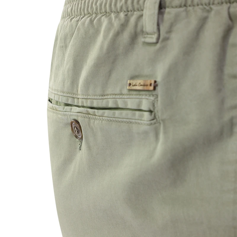 Elastische Taille Broek  | Meppel Olijf| www.pietkoopmans.nl