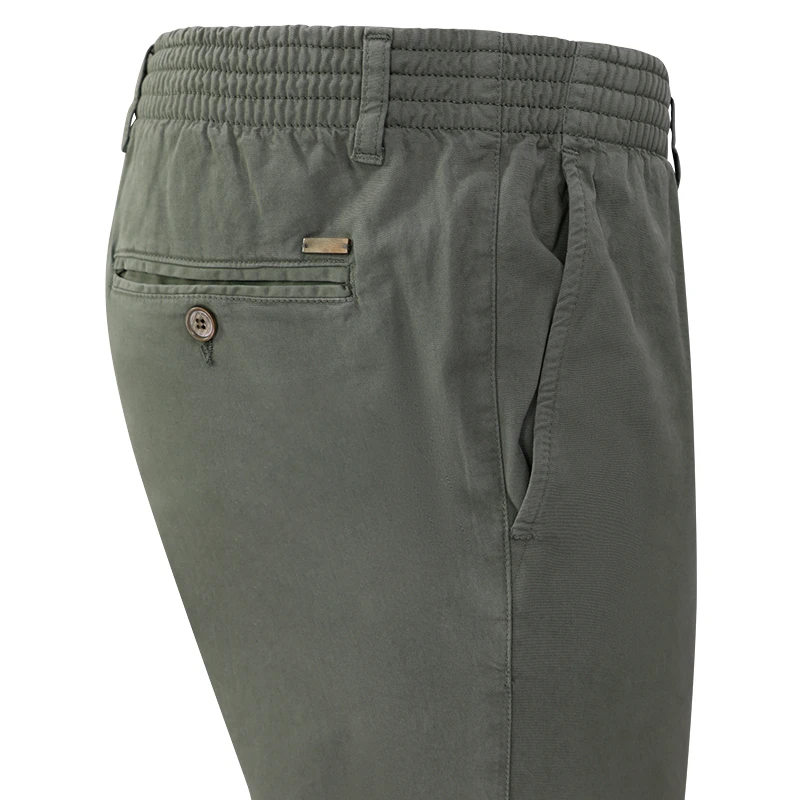 Elastische Taille Broek  | Meppel Khaki | www.pietkoopmans.nl