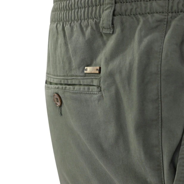 Elastische Taille Broek  | Meppel Khaki | www.pietkoopmans.nl