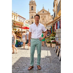 Elastische Taille Broek  | Meppel Lichtgroen