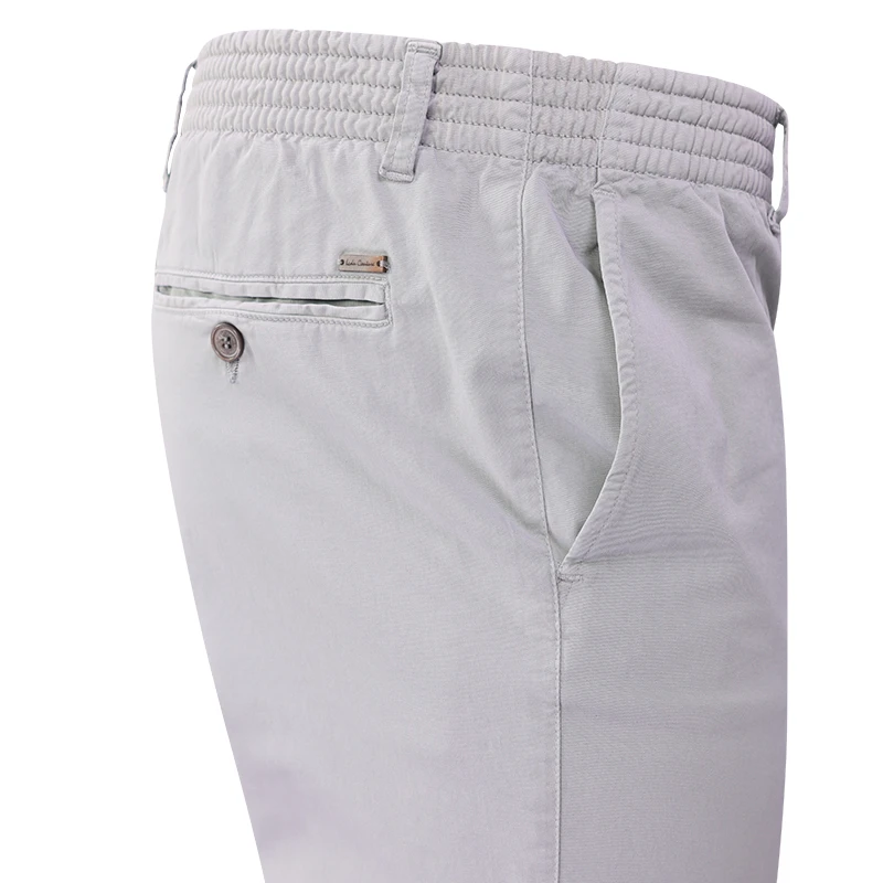 Elastische Taille Broek  | Meppel Lichtgrijs| www.pietkoopmans.nl