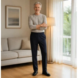Elastische taille Pantalon Zonder Lus | Navy
