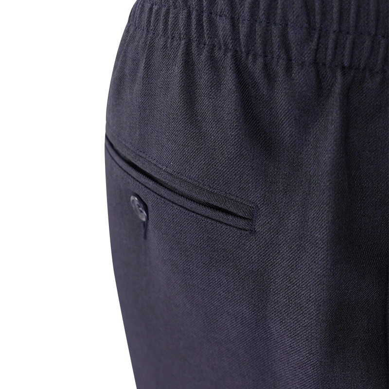 Elastische taille Pantalon Zonder Lus | Navy | www.pietkoopmans.nl