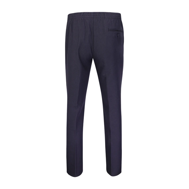 Elastische taille Pantalon Zonder Lus | Navy | www.pietkoopmans.nl