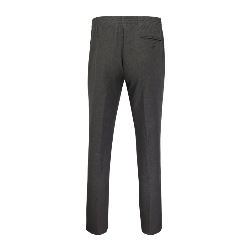 Elastische taille Pantalon Zonder Lus | Taupe | www.pietkoopmans.nl