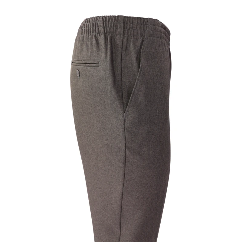 Elastische taille Pantalon Zonder Lus | Khaki | www.pietkoopmans.nl