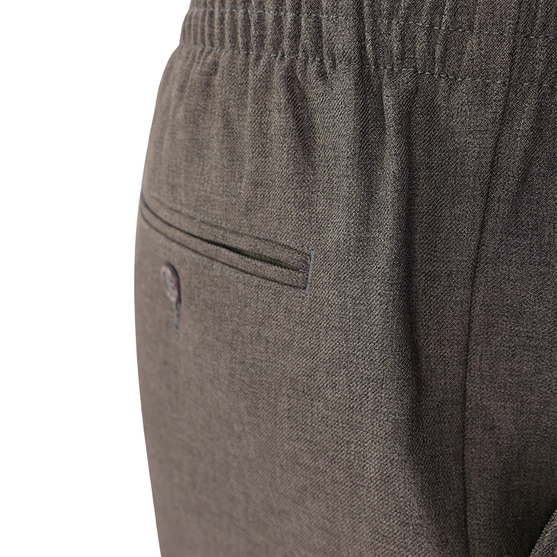 Elastische taille Pantalon Zonder Lus | Khaki | www.pietkoopmans.nl