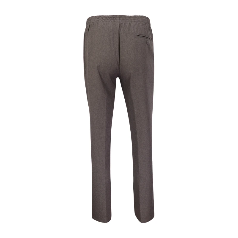 Elastische taille Pantalon Zonder Lus | Khaki | www.pietkoopmans.nl