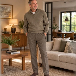Elastische taille Pantalon Zonder Lus | Khaki
