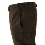 P!ET Elastische Taille Broek | Donkerbruin Corduroy