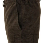 P!ET Elastische Taille Broek | Donkerbruin Corduroy