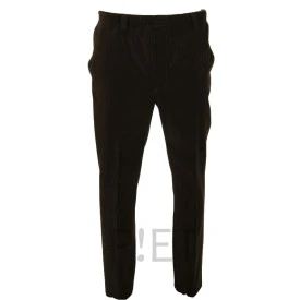 P!ET Elastische Taille Broek | Donkerbruin Corduroy