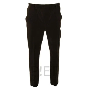 P!ET Elastische Taille Broek | Donkerbruin Corduroy