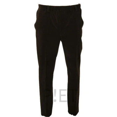 P!ET Elastische Taille Broek | Donkerbruin Corduroy