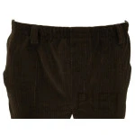 P!ET Elastische Taille Broek | Donkerbruin Corduroy