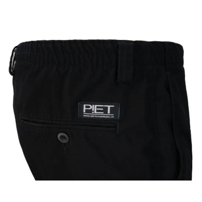 Piet Elastische Taille Broek | Extra Lang Tom Zwart | www.pietkoopmans.nl