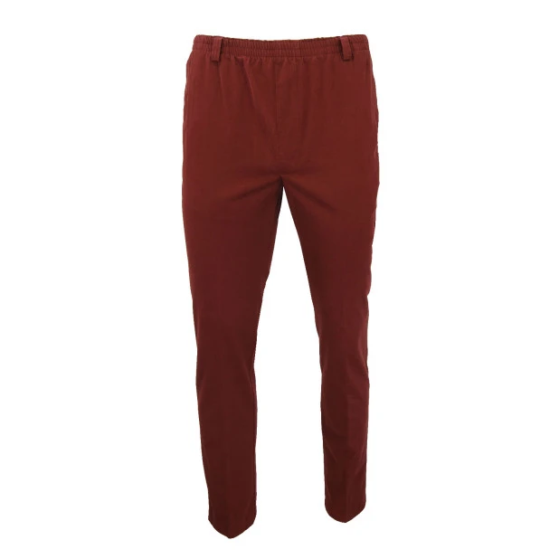 Piet Elastische Taille Broek | Dieren Bordo | www.pietkoopmans.nl