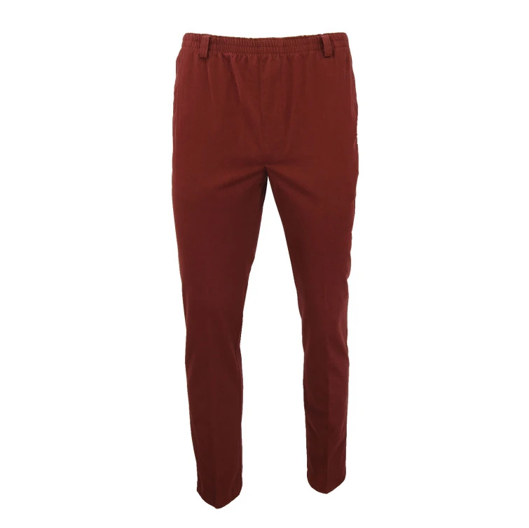 Piet Elastische Taille Broek | Dieren Bordo | www.pietkoopmans.nl