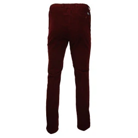 Piet Elastische Ribbroek | Extra Lang Haren Bordo