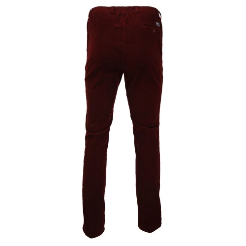 Piet Elastische Ribbroek | Extra Lang Haren Bordo | www.pietkoopmans.nl