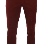 Piet Elastische Ribbroek | Extra Lang Haren Bordo | www.pietkoopmans.nl