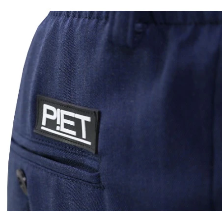 Elastische taille Pantalon Wol | Blauw | www.pietkoopmans.nl