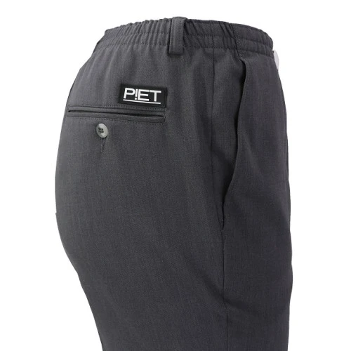 Elastische taille Pantalon Wol | Grijs | www.pietkoopmans.nl