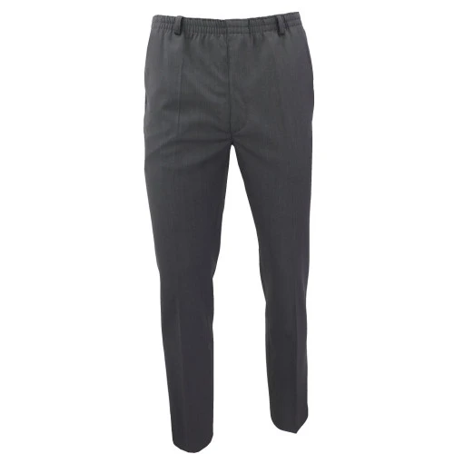 Elastische taille Pantalon Wol | Grijs | www.pietkoopmans.nl