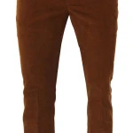 Piet Elastische Ribbroek | Extra Lang Haren Cognac | www.pietkoopmans.nl