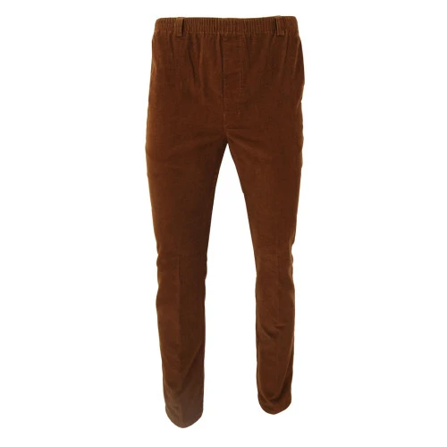 Piet Elastische Ribbroek | Extra Lang Haren Cognac | www.pietkoopmans.nl