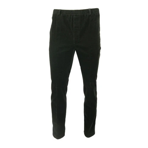 Piet Elastische Ribbroek | Haren Groen | www.pietkoopmans.nl