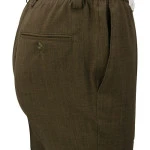 Elastische taille Pantalon Wol | Khaki | www.pietkoopmans.nl