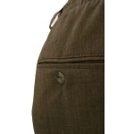 Elastische taille Pantalon Wol | Extra Lang Khaki | www.pietkoopmans.nl