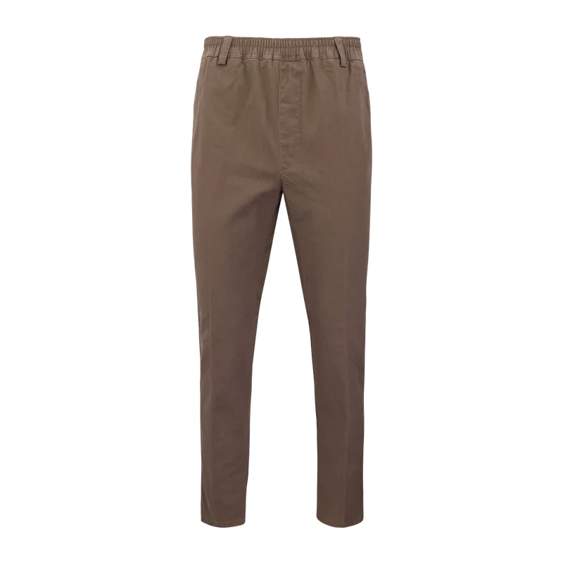 Piet Elastische Taille Broek | Dieren Taupe | www.pietkoopmans.nl