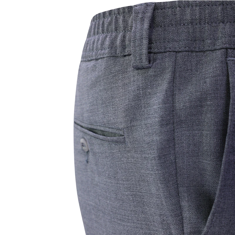 Elastische Taille Wollen Pantalon | Grijs | www.pietkoopmans.nl