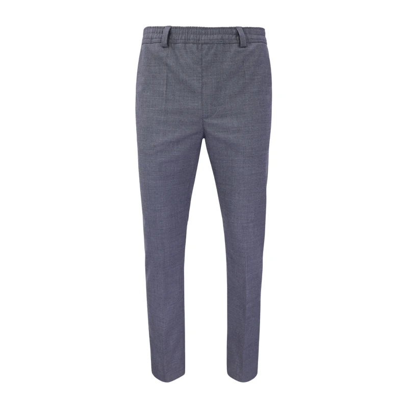Elastische Taille Wollen Pantalon | Grijs | www.pietkoopmans.nl