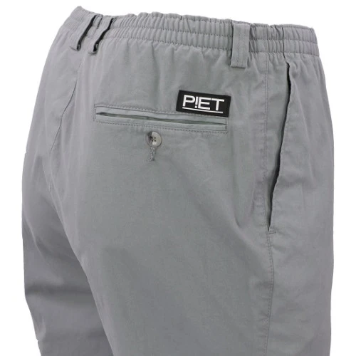 Piet Elastische Taille Broek | Extra Lang Tilburg Grijs | www.pietkoopmans.nl