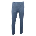 Piet Elastische Taille Broek | Tilburg Indigo | www.pietkoopmans.nl